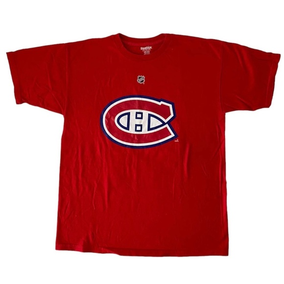 NHL GOMEZ 91 MONTREAL CANADIENS x REEBOK Red T Shirt in Small - Picture 1 of 6